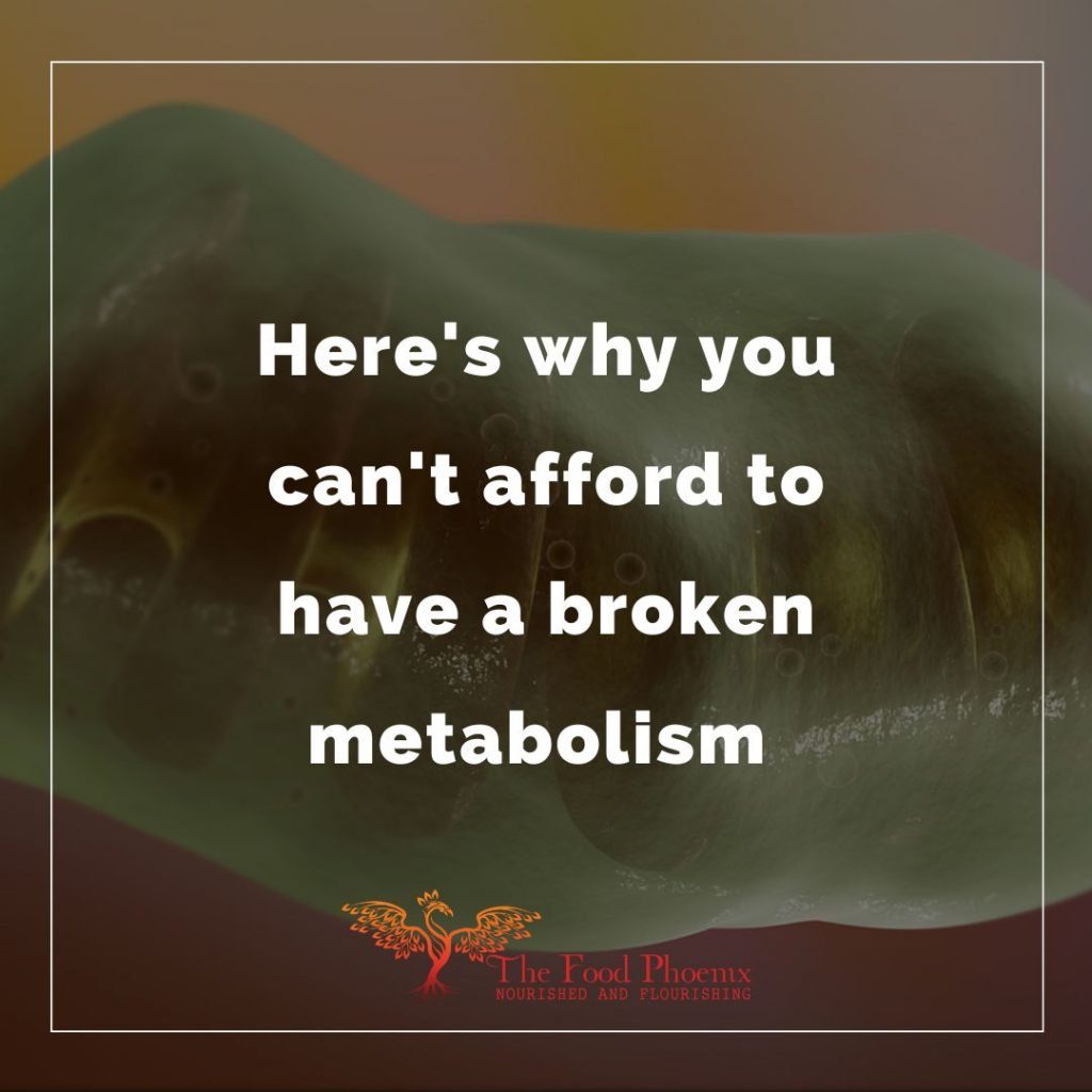 Here's why you can't afford to have a broken metabolism with background image of a mitochondrion