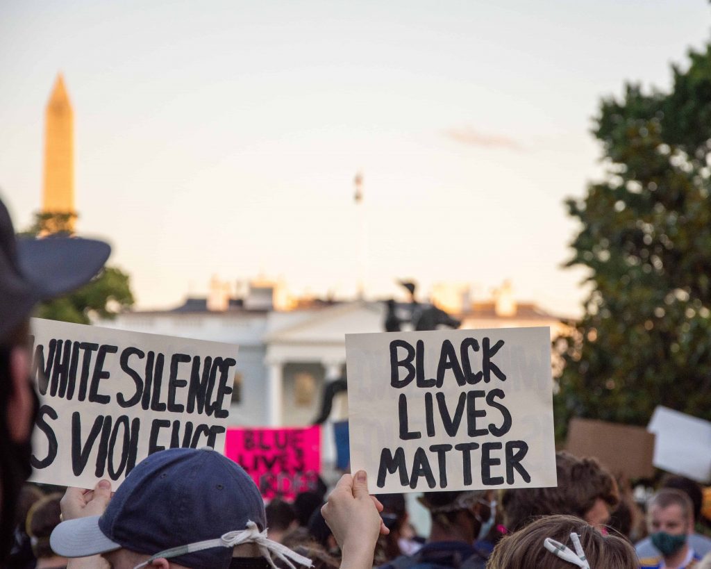 Antiracism Black Lives Matter protest