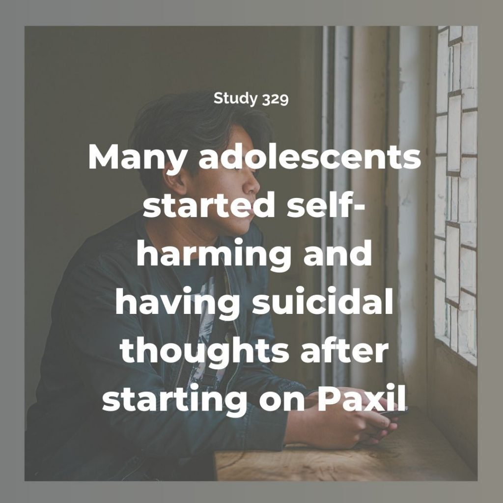 Many adolescents started self-harming and having suicidal thoughts after starting Paxil - Study 329 highlights the deadly effects of Big Pharma